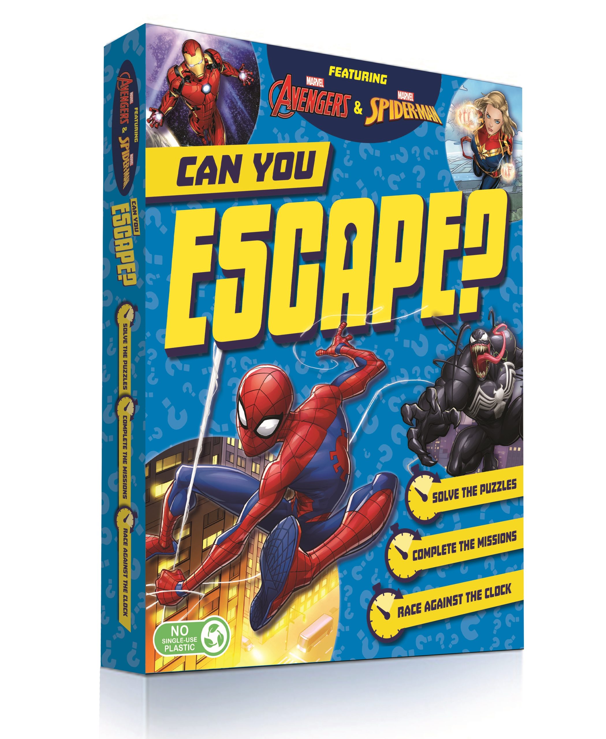 Spider-Man Marvel: Spider Escape Jet, with 3 Action Figures in 6